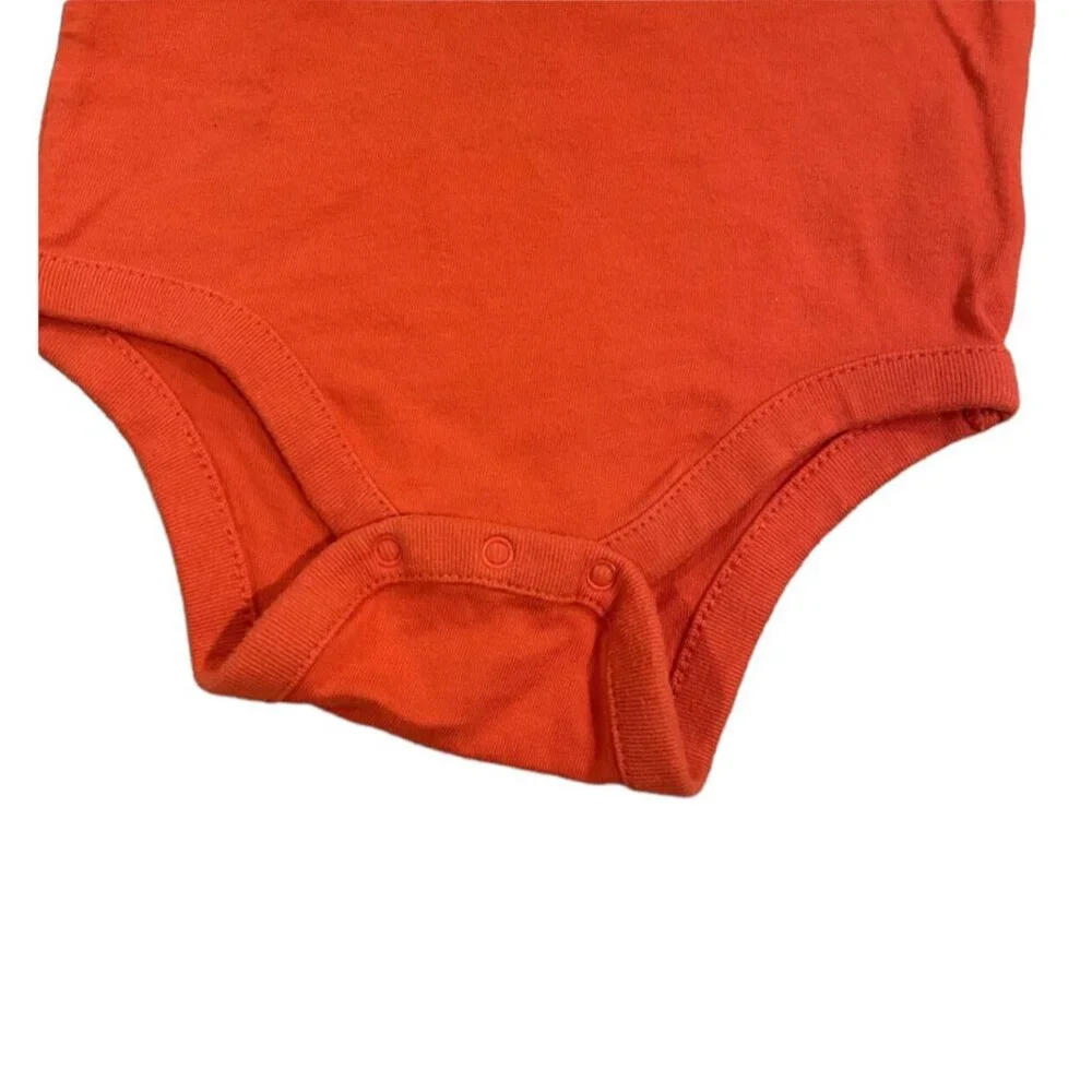 Baby Gap 3-6m Red Elephant Appliqué Bodysuit Onesie